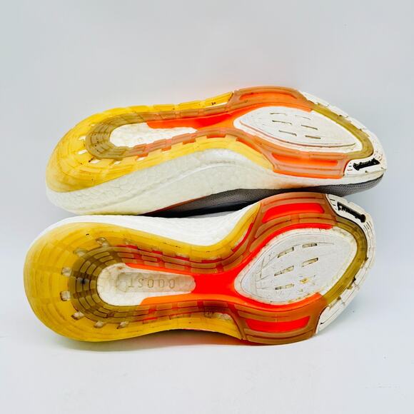 Adidas UltraBoost 21 Womens 8 Gray White Knit Sneakers Running Shoes Trainer - Picture 7 of 10